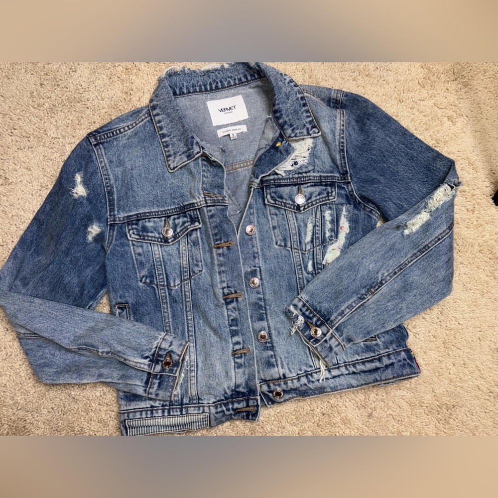 Vervet Distressed Denim Jacket - Picture 5 of 8